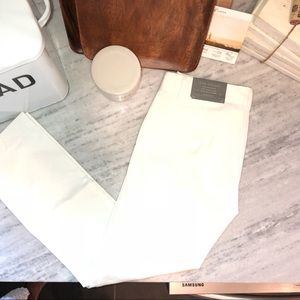 Gap Slim Cropped White Pants Sz 2